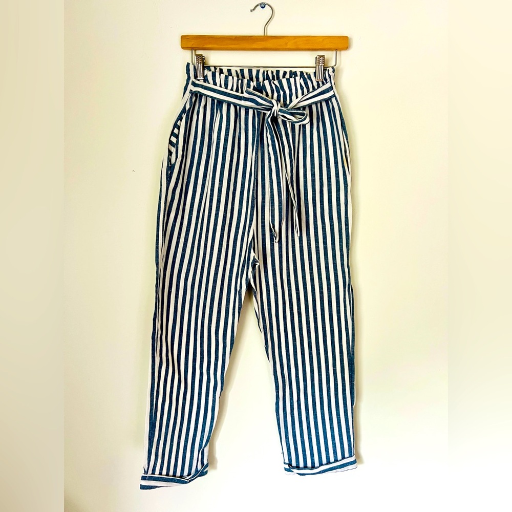 Pure Venice | Linen Vertical Striped Pant.  Elegantly and funky.. cool comfort